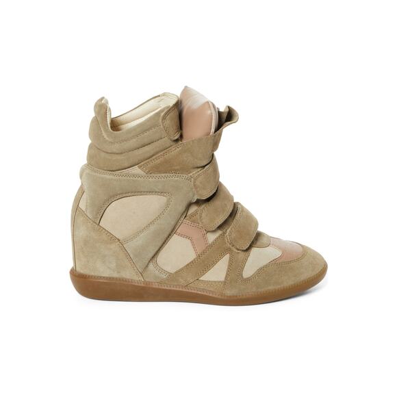 Isabel Marant Bekett Hidden Wedge High Top Sneaker - 10 US/40 EU - Taupe - Picture 3 of 6